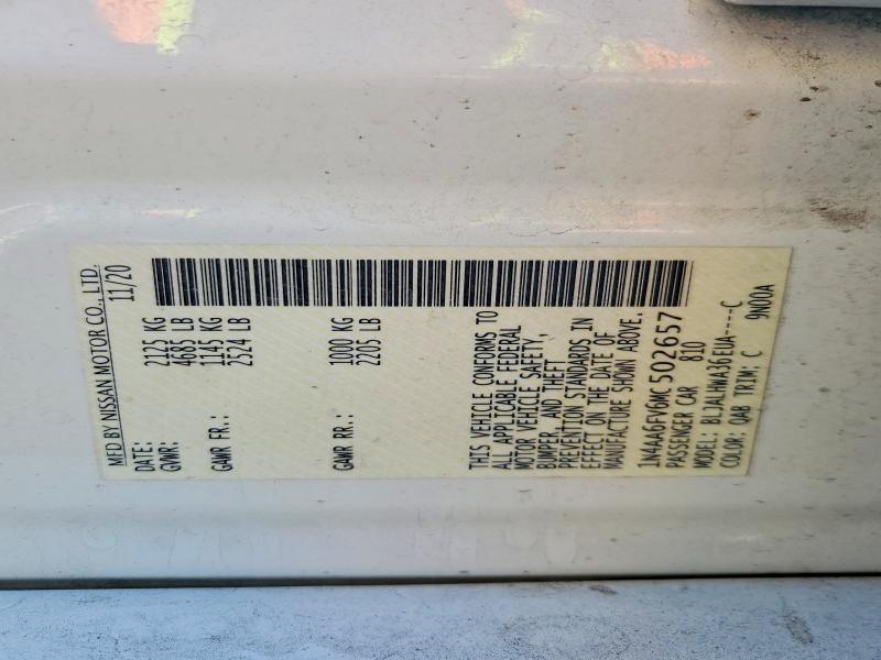 Aukcja sprzedaży 2021 Nissan Maxima, vin: 1N4AA6FV6MC502657, numer aukcji: 49292836