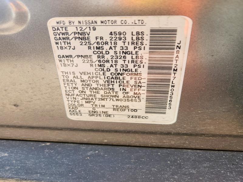 Продажа на аукционе авто 2020 Nissan Rogue, vin: JN8AT2MT7LW035653, номер лота: 51098026