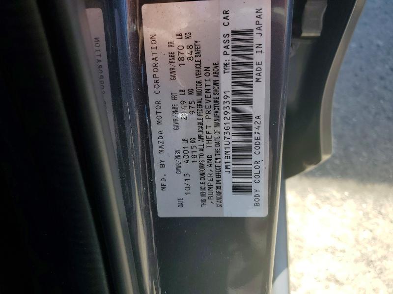 Aukcja sprzedaży 2016 Mazda 3, vin: JM1BM1U73G1293391, numer aukcji: 50770986