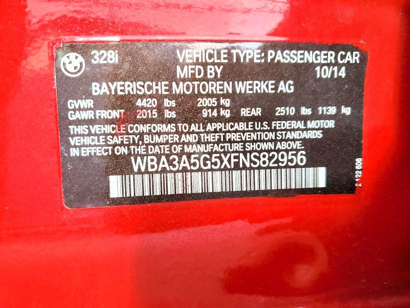 Продажа на аукционе авто 2015 Bmw 328, vin: WBA3A5G5XFNS82956, номер лота: 48994706