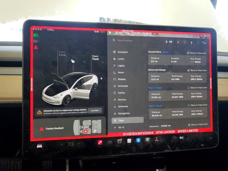 48607176 :رقم المزاد ، 5YJ3E1EA3KF412004 vin ، 2019 Tesla Model 3 مزاد بيع