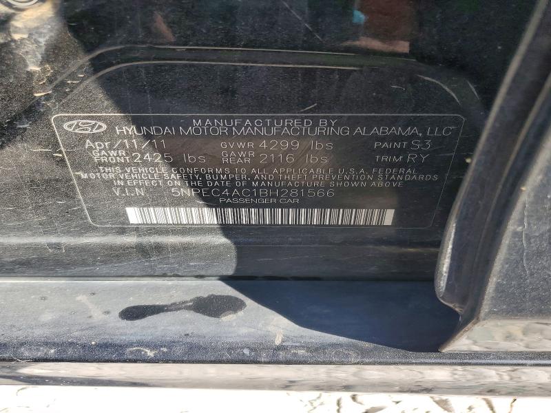 Aukcja sprzedaży 2011 Hyundai Sonata, vin: 5NPEC4AC1BH281566, numer aukcji: 51006806