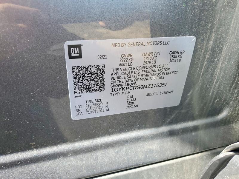 Aukcja sprzedaży 2021 Cadillac Xt6, vin: 1GYKPCRS6MZ175357, numer aukcji: 48002086