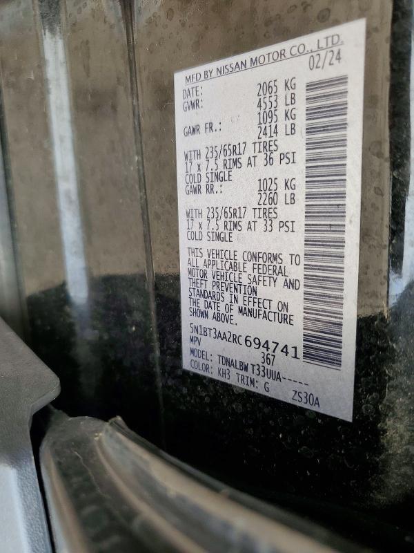 Продаж на аукціоні авто 2024 Nissan Rogue, vin: 5N1BT3AA2RC694741, номер лоту: 51409646
