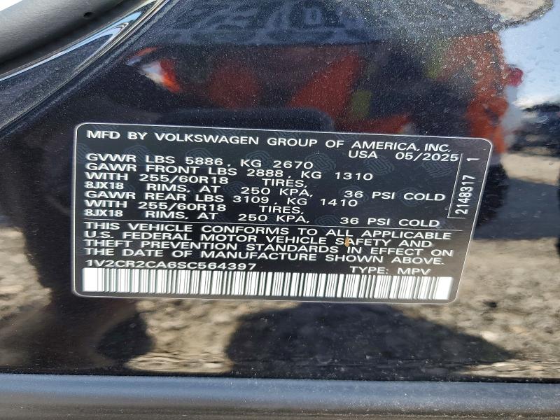 Продаж на аукціоні авто 2025 Volkswagen Atlas, vin: 1V2CR2CA6SC564397, номер лоту: 50138476