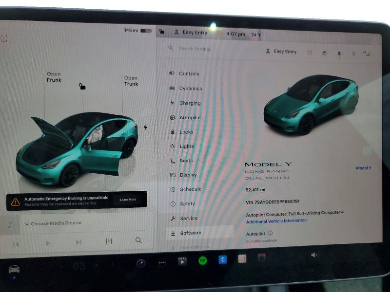 Продажа на аукционе авто 2023 Tesla Model Y, vin: 7SAYGDEE5PF850781, номер лота: 48694326