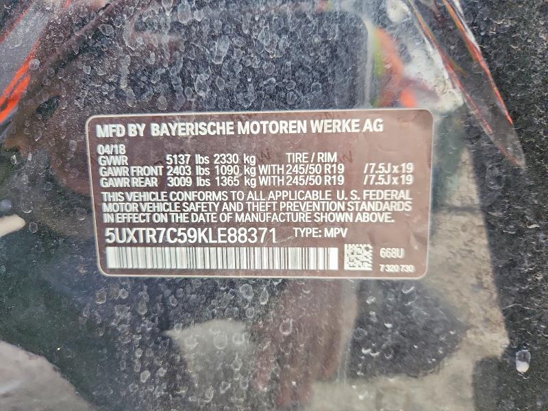 Aukcja sprzedaży 2019 Bmw X3, vin: 5UXTR7C59KLE88371, numer aukcji: 47974736