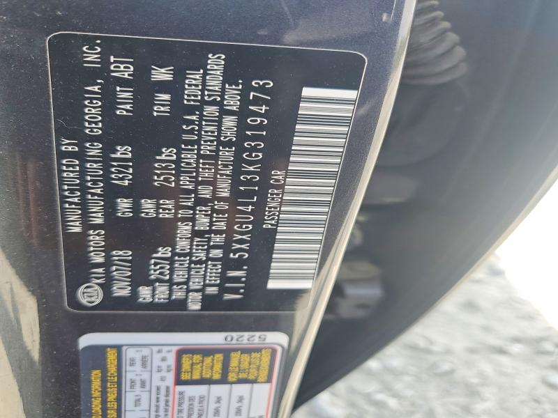 Продаж на аукціоні авто 2019 Kia Optima, vin: 5XXGU4L13KG319473, номер лоту: 49743666