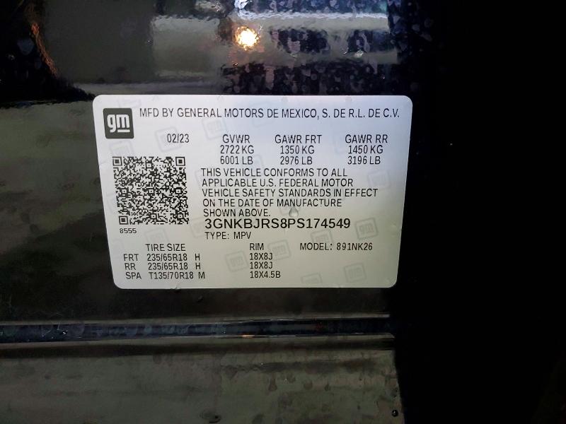 51344696 :رقم المزاد ، 3GNKBJRS8PS174549 vin ، 2023 Chevrolet Blazer مزاد بيع