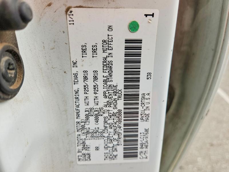 Продажа на аукционе авто 2015 Toyota Tundra, vin: 5TFRM5F14FX085000, номер лота: 48591976