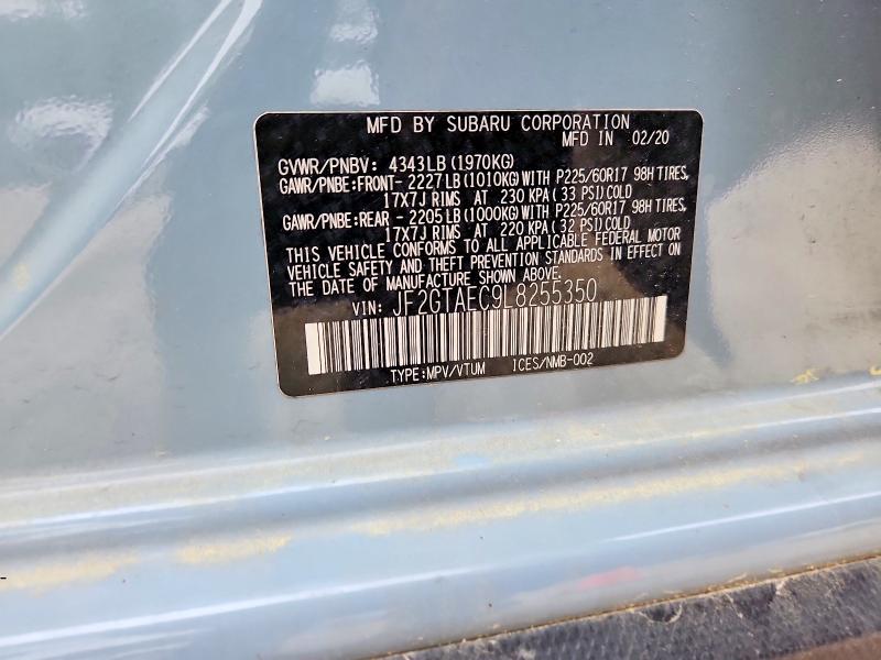 Продажа на аукционе авто 2020 Subaru Crosstrek, vin: JF2GTAEC9L8255350, номер лота: 51819516