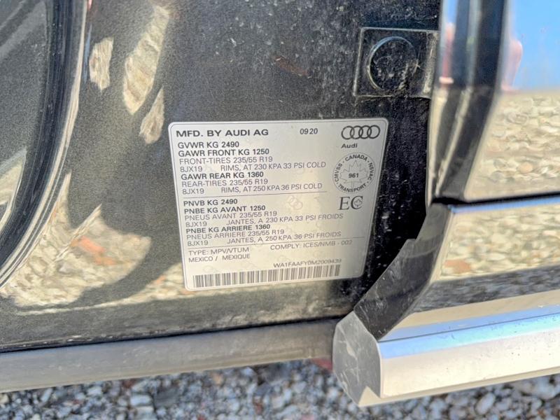 Aukcja sprzedaży 2021 Audi Q5, vin: WA1FAAFY0M2009439, numer aukcji: 51630636