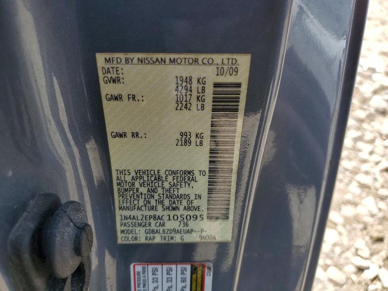 Aukcja sprzedaży 2010 Nissan Altima, vin: 1N4AL2EP8AC105095, numer aukcji: 49404816