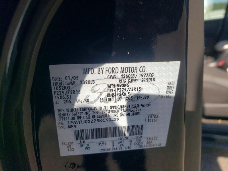 50735706 :رقم المزاد ، 1FMYU02Z75KC90439 vin ، 2005 Ford Escape مزاد بيع
