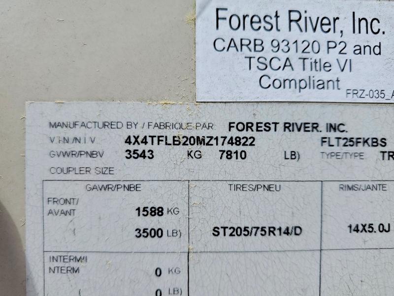 Продаж на аукціоні авто 2021 Foresriver Flagstaff Camping Trailer, vin: 4X4TFLB20MZ174822, номер лоту: 47728386