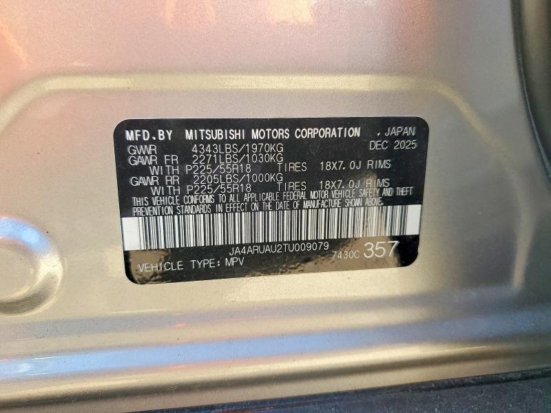 Продаж на аукціоні авто 2026 Mitsubishi Outlander Sport, vin: JA4ARUAU2TU009079, номер лоту: 50255566