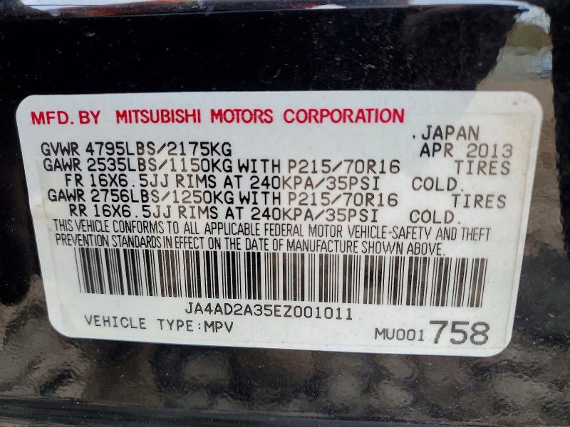 Aukcja sprzedaży 2014 Mitsubishi Outlander, vin: JA4AD2A35EZ001011, numer aukcji: 49447216
