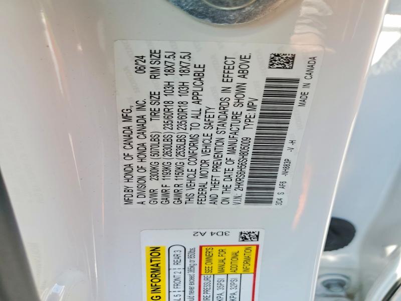 49127736 :رقم المزاد ، 2HKRS6H56SH805009 vin ، 2025 Honda Cr-v مزاد بيع