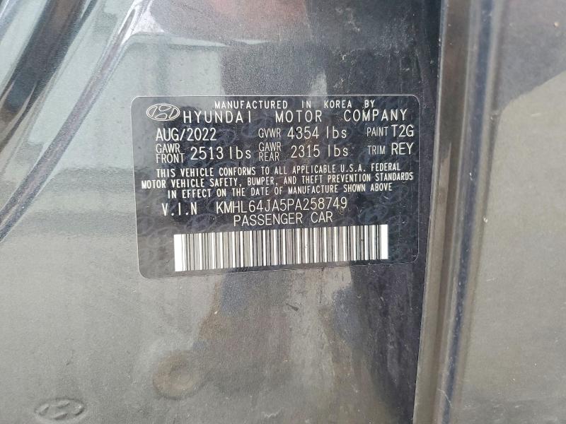 2023 Hyundai Sonata მანქანა იყიდება აუქციონზე, vin: KMHL64JA5PA258749, აუქციონის ნომერი: 48534576