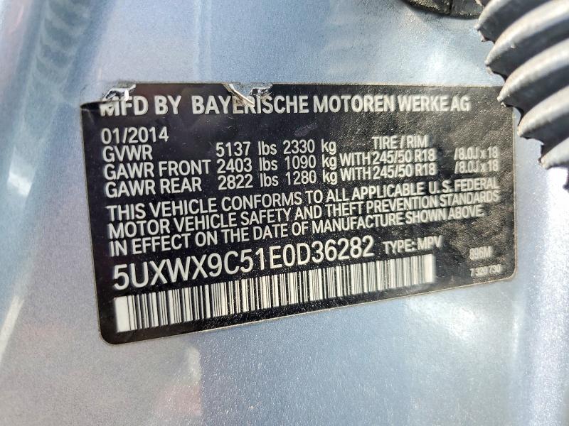 49605656 :رقم المزاد ، 5UXWX9C51E0D36282 vin ، 2014 Bmw X3 مزاد بيع