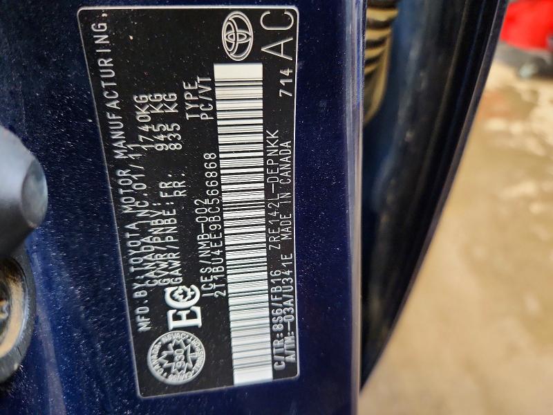 Aukcja sprzedaży 2011 Toyota Corolla, vin: 2T1BU4EE9BC566868, numer aukcji: 47786856