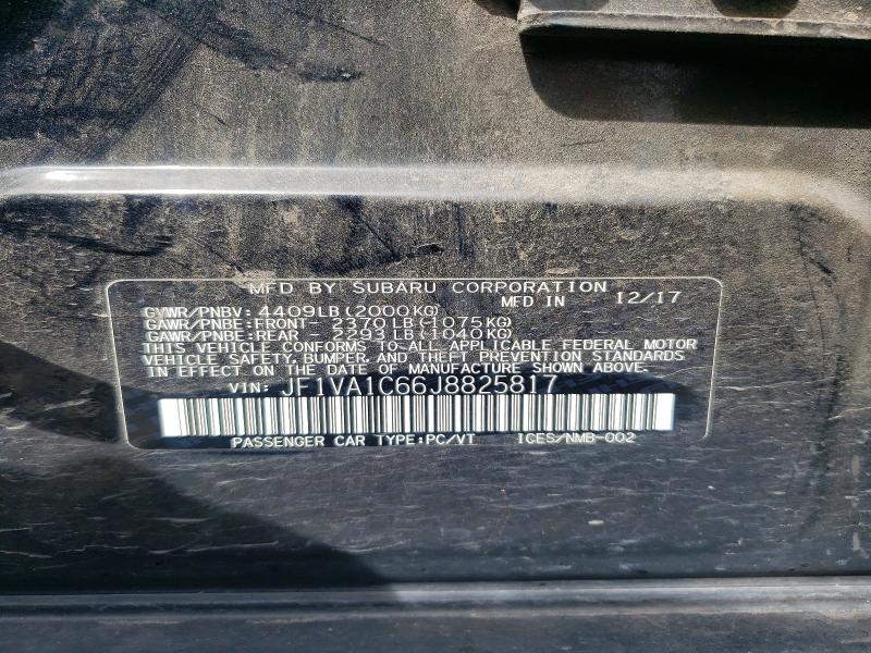 Продажа на аукционе авто 2018 Subaru Wrx, vin: JF1VA1C66J8825817, номер лота: 50672286