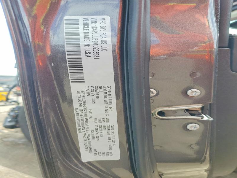 48530616 :رقم المزاد ، 1C4PJLLB9MD208581 vin ، 2021 Jeep Cherokee مزاد بيع