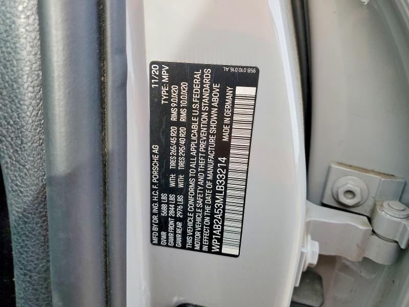 Продаж на аукціоні авто 2021 Porsche Macan, vin: WP1AB2A53MLB33214, номер лоту: 48597136