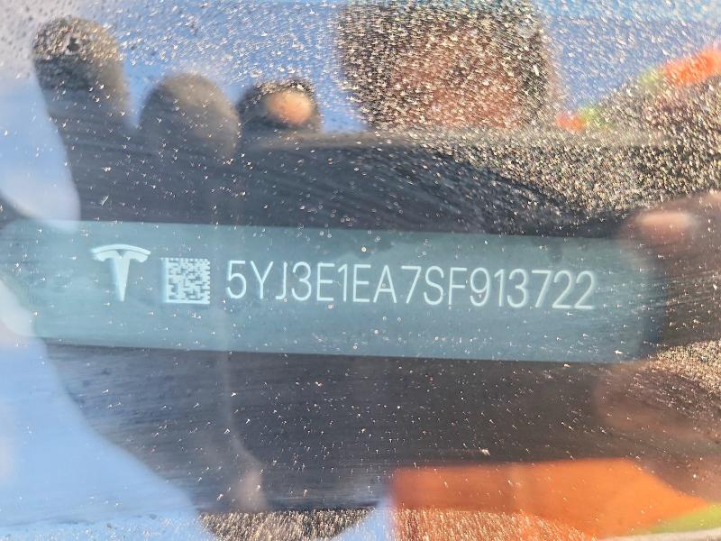 50782976 :رقم المزاد ، 5YJ3E1EA7SF913722 vin ، 2025 Tesla Model 3 مزاد بيع