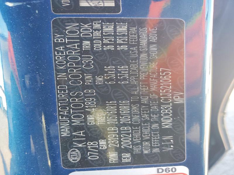 2018 Kia Niro მანქანა იყიდება აუქციონზე, vin: KNDCB3LC1J5210657, აუქციონის ნომერი: 49002866