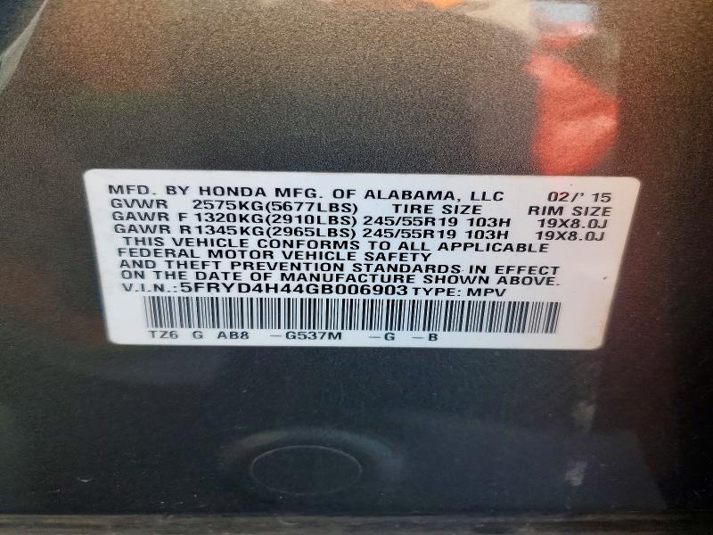Aukcja sprzedaży 2016 Acura Mdx, vin: 5FRYD4H44GB006903, numer aukcji: 48811556