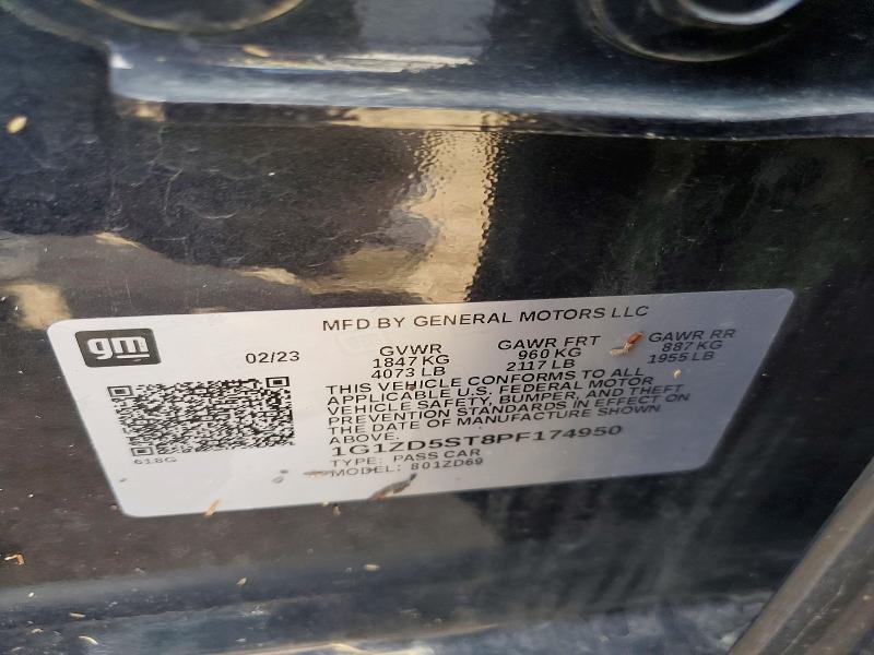 Aukcja sprzedaży 2023 Chevrolet Malibu, vin: 1G1ZD5ST8PF174950, numer aukcji: 51362566