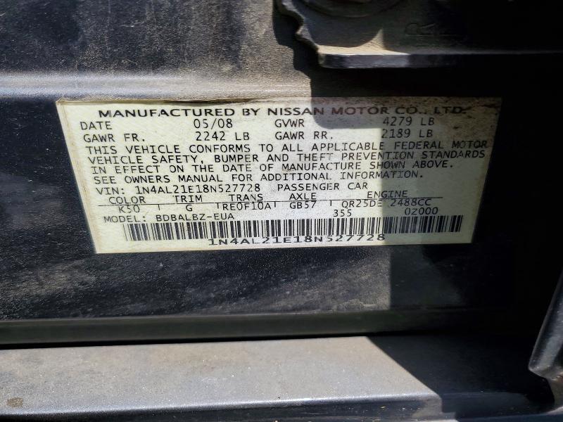 Продажа на аукционе авто 2008 Nissan Altima, vin: 1N4AL21E18N527728, номер лота: 52031176