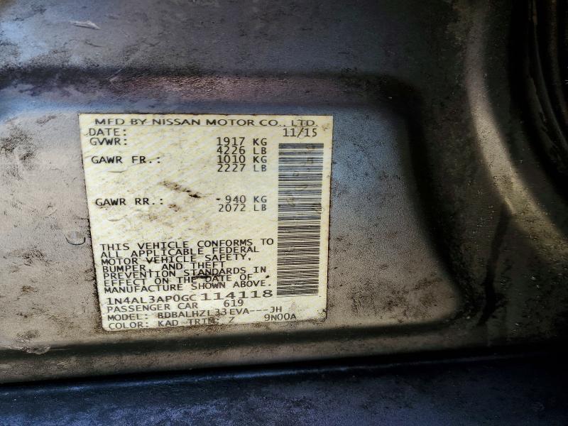 Aukcja sprzedaży 2016 Nissan Altima, vin: 1N4AL3AP0GC114118, numer aukcji: 48819616