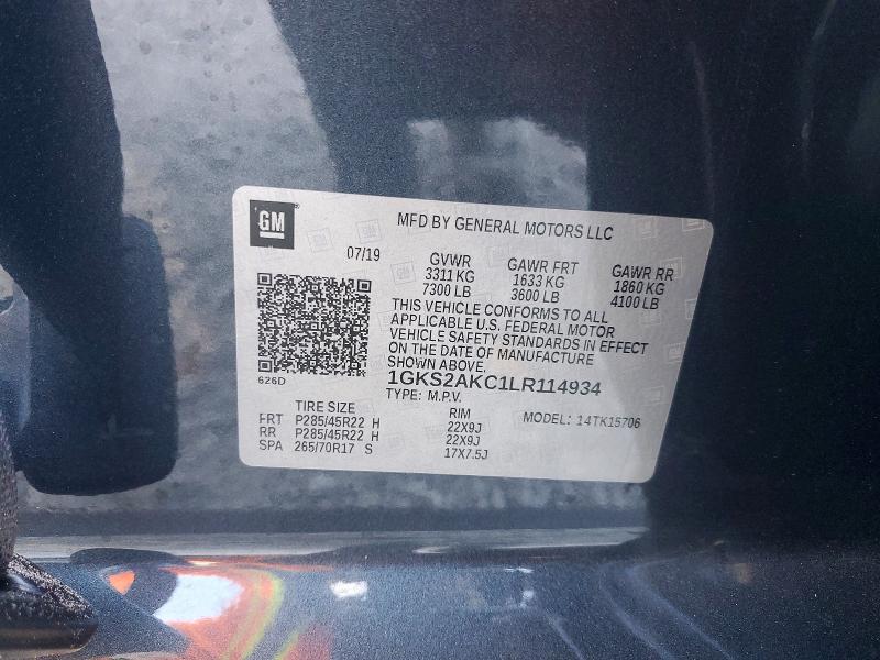Aukcja sprzedaży 2020 Gmc Yukon, vin: 1GKS2AKC1LR114934, numer aukcji: 49753436