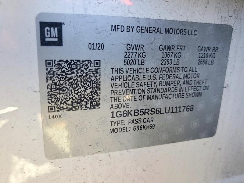 Aukcja sprzedaży 2020 Cadillac Ct6, vin: 1G6KB5RS6LU111768, numer aukcji: 49929036