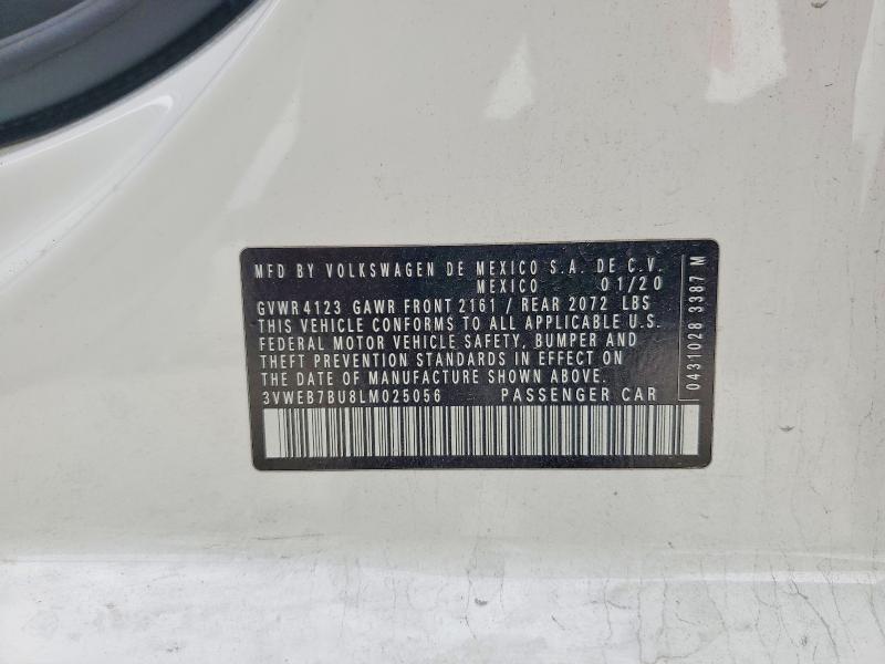 Продажа на аукционе авто 2020 Volkswagen Jetta, vin: 3VWEB7BU8LM025056, номер лота: 51197496