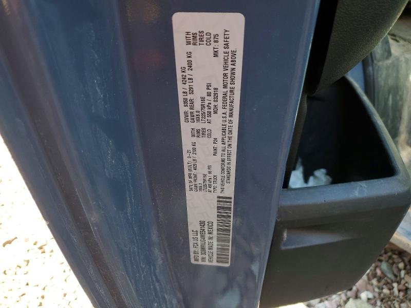 50740196 :رقم المزاد ، 3C6MRVJG4ME541430 vin ، 2021 Ram Promaster 3500 مزاد بيع