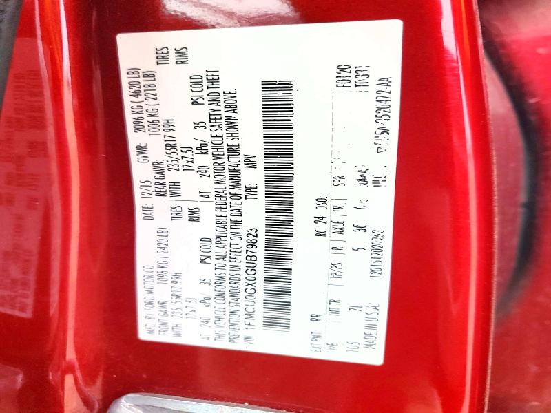 50497346 :رقم المزاد ، 1FMCU0GX0GUB79823 vin ، 2016 Ford Escape مزاد بيع