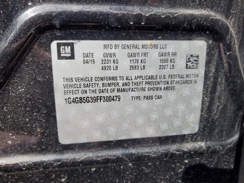 2015 Buick Lacrosse მანქანა იყიდება აუქციონზე, vin: 1G4GB5G39FF300479, აუქციონის ნომერი: 48449756