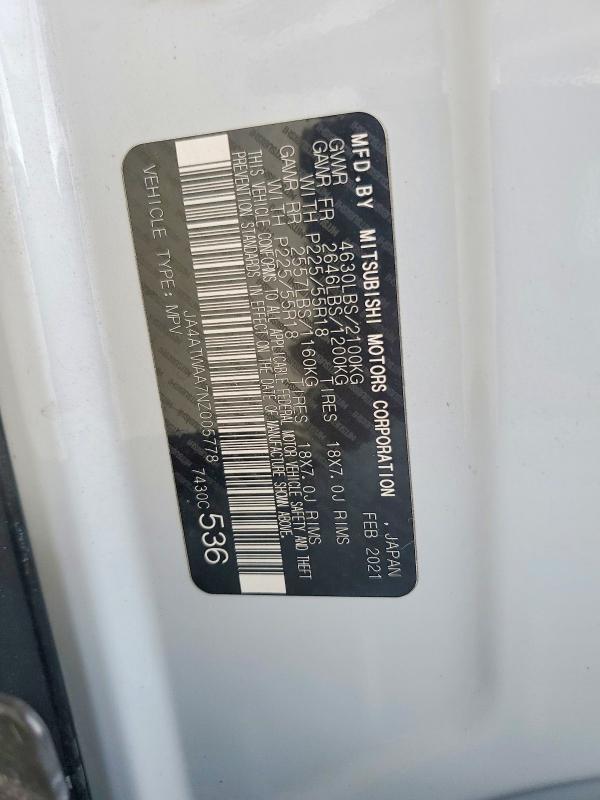 49925286 :رقم المزاد ، JA4ATWAA7NZ005778 vin ، 2022 Mitsubishi Eclipse Cross مزاد بيع