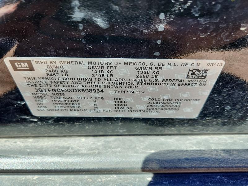 Продажа на аукционе авто 2013 Cadillac Srx, vin: 3GYFNCE33DS598934, номер лота: 50675816