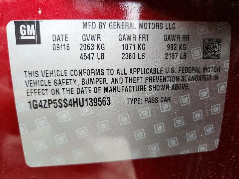 Aukcja sprzedaży 2017 Buick Lacrosse, vin: 1G4ZP5SS4HU139563, numer aukcji: 51561926