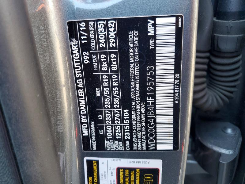 Продажа на аукционе авто 2017 Mercedes-benz Glc, vin: WDC0G4JB4HF195753, номер лота: 49130376