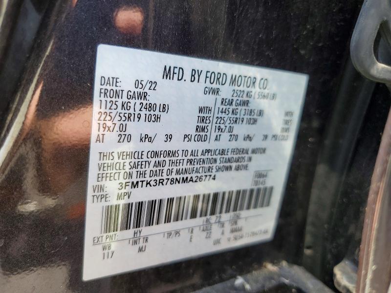 Продажа на аукционе авто 2022 Ford Mustang Mach-e, vin: 3FMTK3R78NMA26774, номер лота: 51523996
