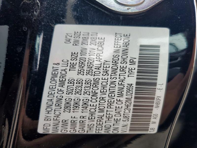 Продажа на аукционе авто 2021 Acura Rdx, vin: 5J8TC2H62ML029594, номер лота: 48582996