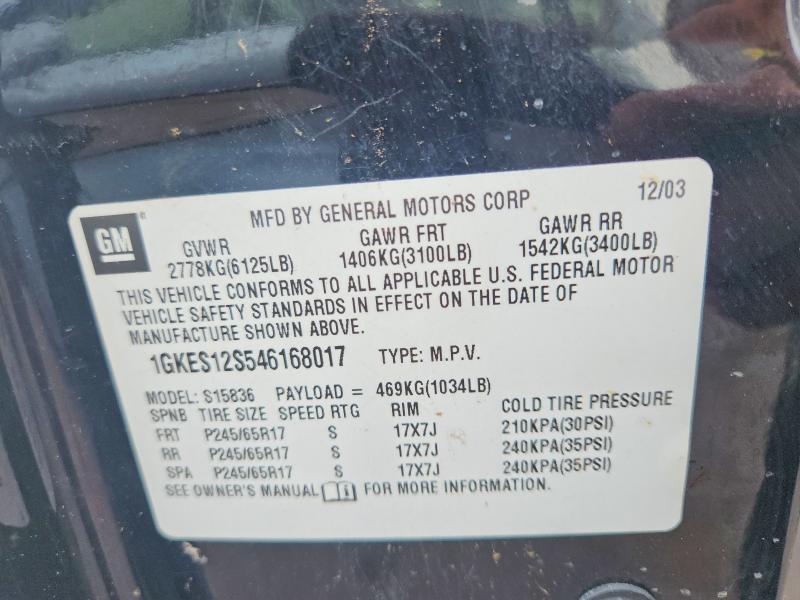 Продаж на аукціоні авто 2004 Gmc Envoy, vin: 1GKES12S546168017, номер лоту: 49478096