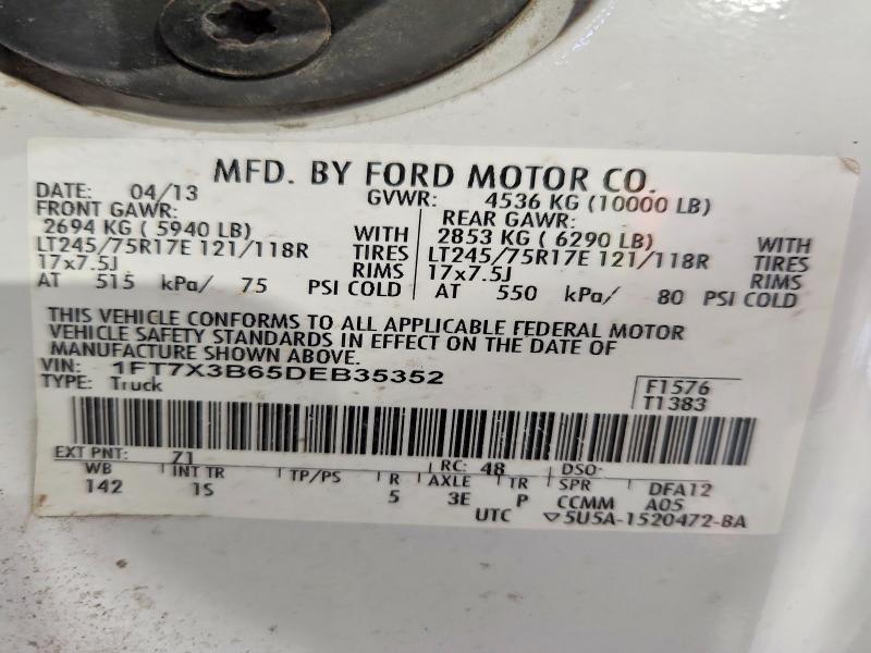 Продаж на аукціоні авто 2013 Ford F350, vin: 1FT7X3B65DEB35352, номер лоту: 50320056