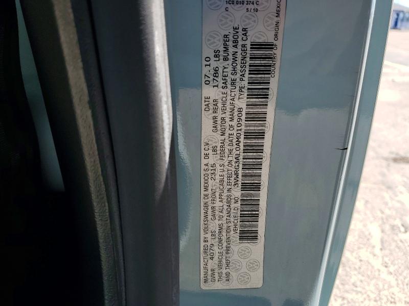 Aukcja sprzedaży 2010 Volkswagen New Beetle, vin: 3VWRG3AL0AM010908, numer aukcji: 48824116