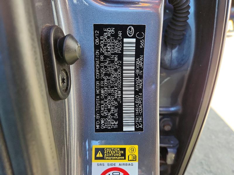 Aukcja sprzedaży 2013 Lexus Es 300h, vin: JTHBW1GG2D2005712, numer aukcji: 48673066